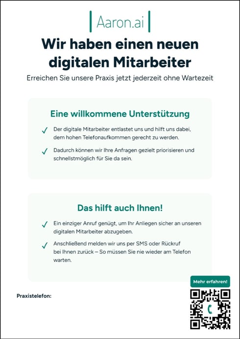 Personalisierbarer Praxisflyer - Aaron